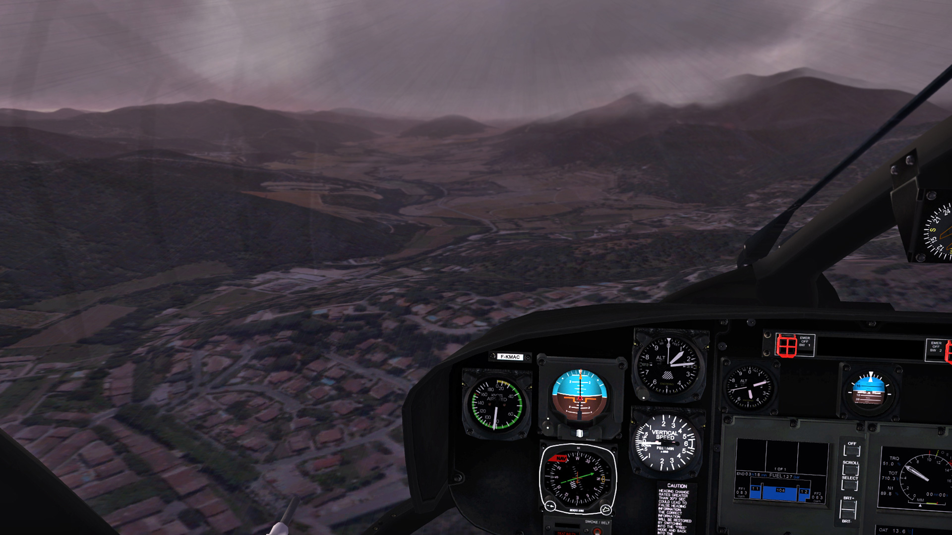 Simulateur hélicoptère SMUH Assistant de vol SAMU